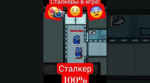 Преследую белого половину игры  Among Us #amongus #амонгас #сталкер #преследование #фанат Амонг ас